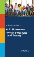 A_Study_Guide_For_A__E__Housman_s__When_I_Was_One_And_Twenty_